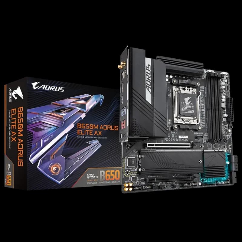 GIGABYTE B650M AORUS ELITE AX DDR5 AMD AM5 Micro-ATX Motherboard