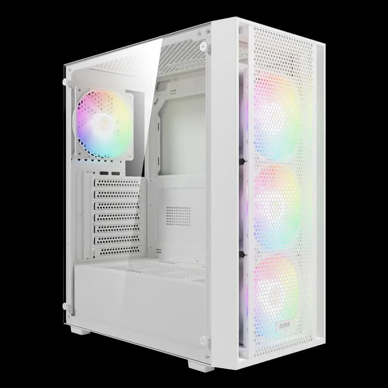 Gamdias AURA GC2 ELITE WH Perforated RGB Mid-Tower Casing
