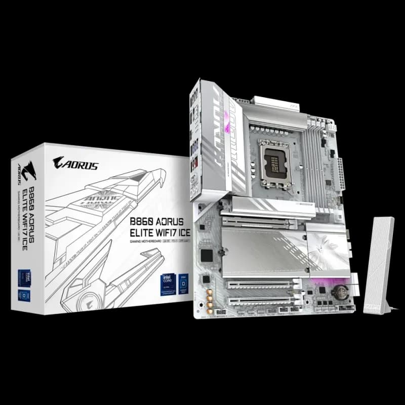 Gigabyte B860 AORUS ELITE WIFI7 ICE LGA1851 ATX Motherboard