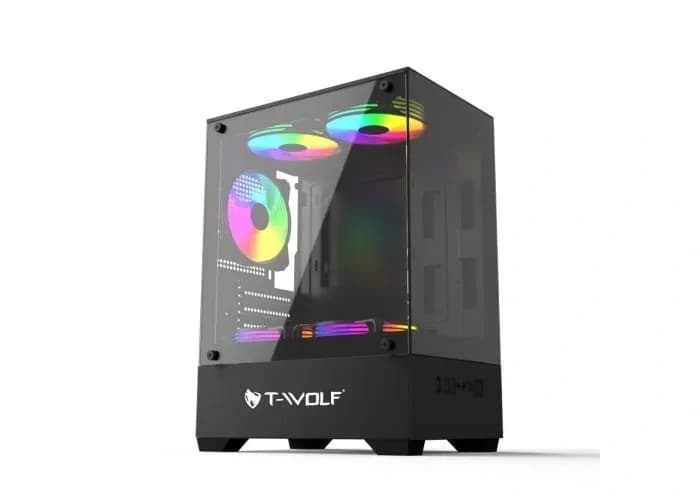 T-Wolf Ice Cooler X5 ARGB M-ATX Mid Tower Gaming Casing