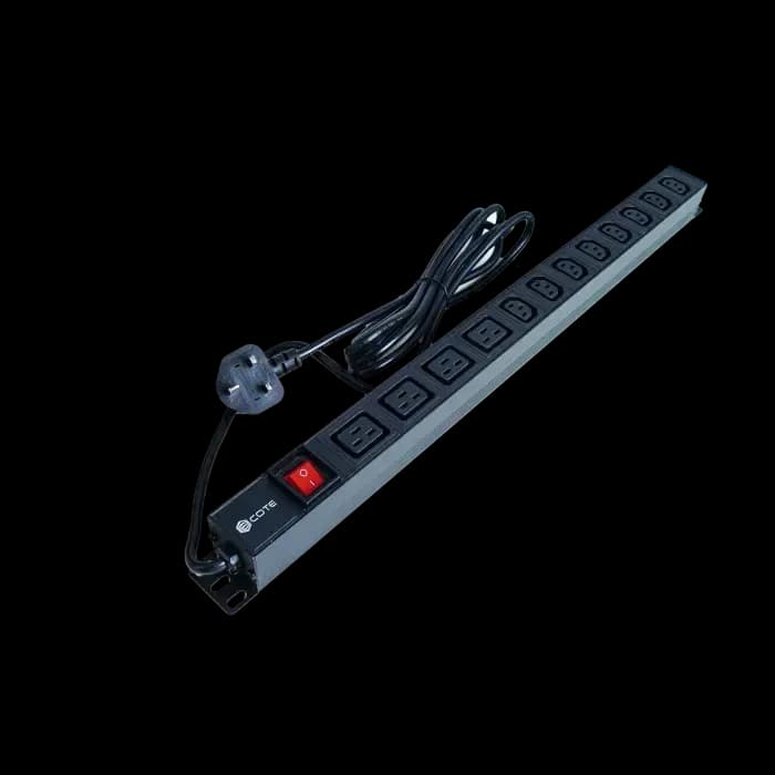 COTE CPDU-1U-12(8-C13+4-C19)-16AMP 1U 12 Port Back-to-Back PDU