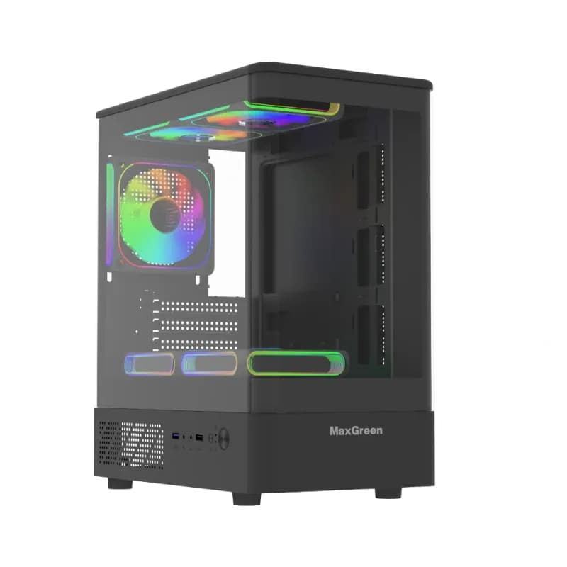 MaxGreen Curve Arylic 312 Mid Tower mATX Gaming Casing